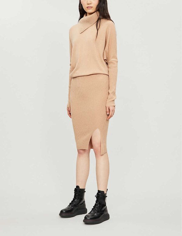 Sofi bodycon wool and cashmere-blend dress