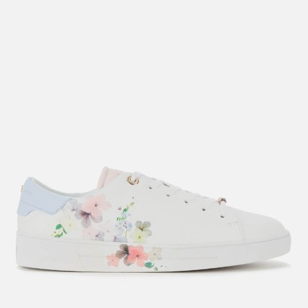 花卉小白鞋