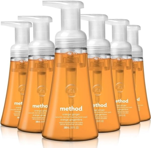 Method 洗手液橘子生姜香型6瓶x300ml