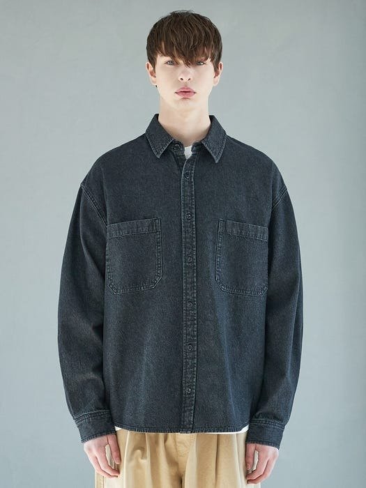 Minimal Oversized 牛仔衬衫