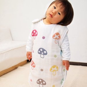 日本 Hoppetta 蘑菇 纱布 睡袋 特价 四季可用