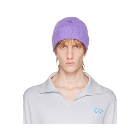 紫色针织帽