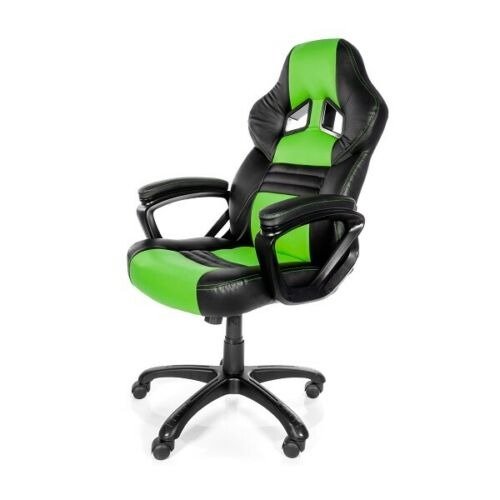 Black & Green Monza Adjustable Ergonomic Motorsports Inspired Desk Chair