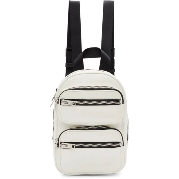 White Medium Attica Backpack