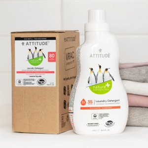 黑五价：ATTITUDE 洗衣液补充装4L (160次装) 绿色环保大盒装