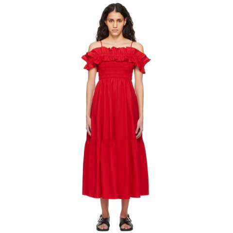 红色连衣裙