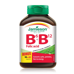 史低价：Jamieson 健美生 维生素 B6+B12+叶酸综合片 增强心血管功能 缓压 增加免疫力 孕妇有益