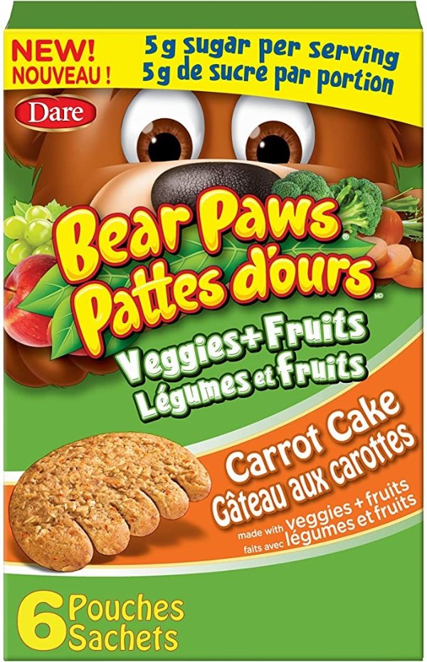 Bear Paws 胡萝卜蛋糕饼干168g
