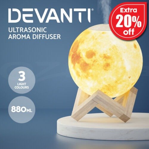 Aromatherapy Diffuser Essential Oil Aroma Air Humidifier LED Moon Lamp