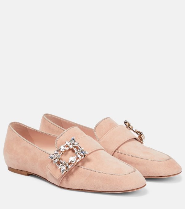 方钗粉色乐福鞋