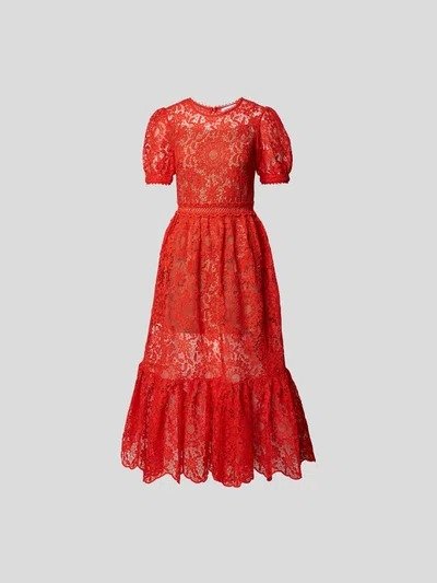 红色蕾丝裙 