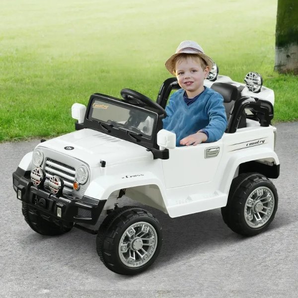 2V 儿童电动玩具卡车吉普车带遥控器