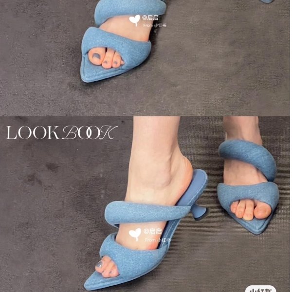 Mule en jean pour femme Sara - Bleu