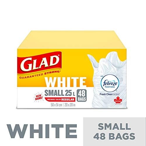 白色垃圾袋 25升容量 48枚
