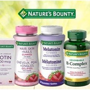 Nature's Bounty 自然之宝保健品促销  收胶原蛋白软糖 护眼叶黄素
