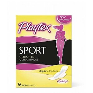 Playtex 运动超薄带护翼卫生棉巾36片装