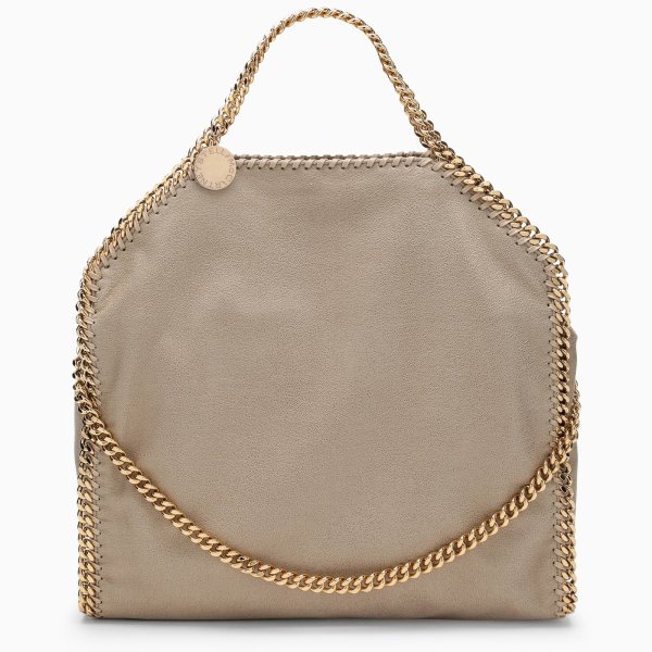 Beige/gold Falabella Fold Over 托特包