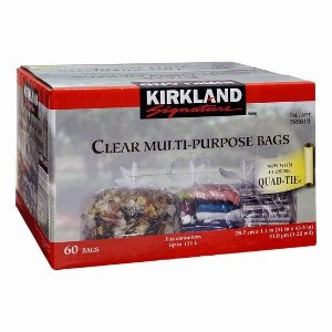 Kirkland Signature 多用途 大号透明塑料收纳袋/垃圾袋60件套