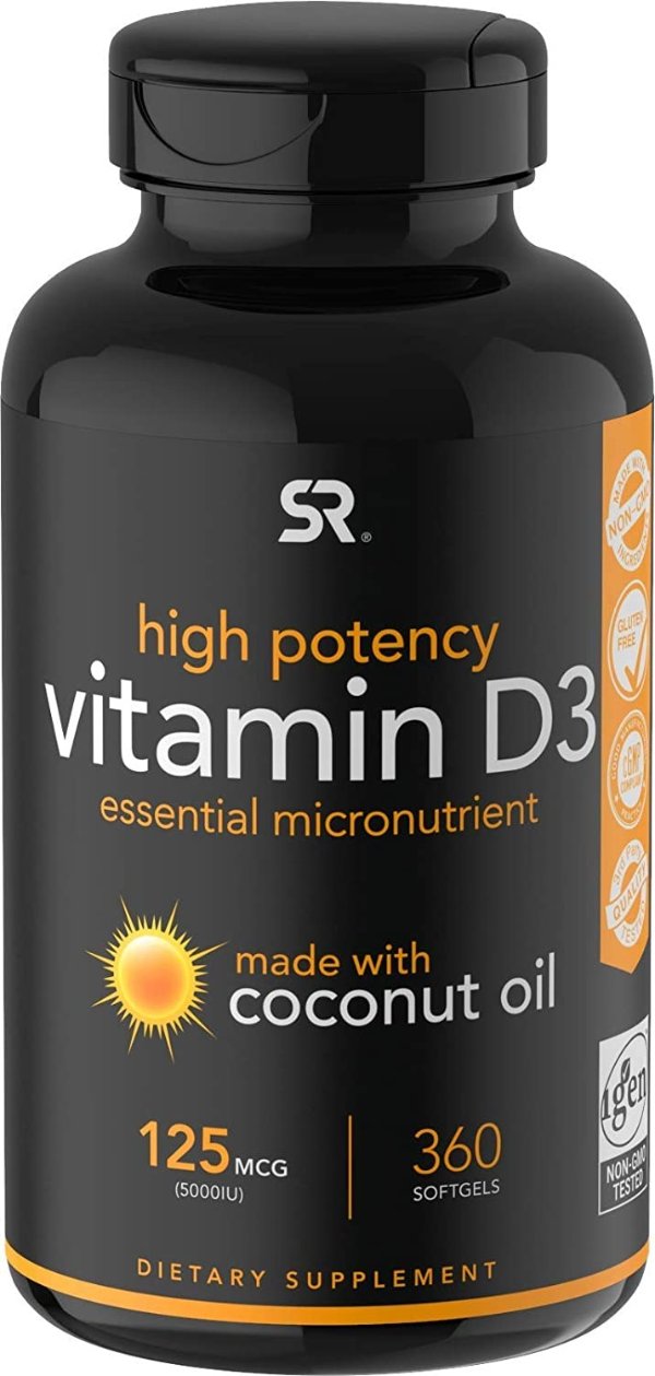 vitamin d3 (5000iu/125mcg) 360颗液体胶囊