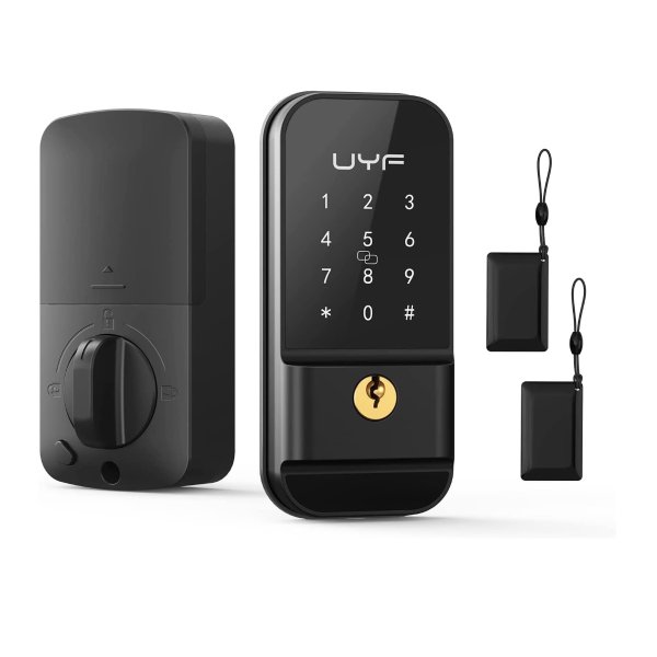 UYF 3合1 智能密码门锁 带IC门卡和应急USB-C充电口