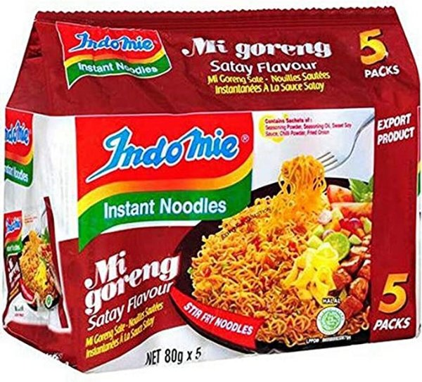 Migoreng Satay Flavour Instant Noodles 5 Packets, 400 g, Satay