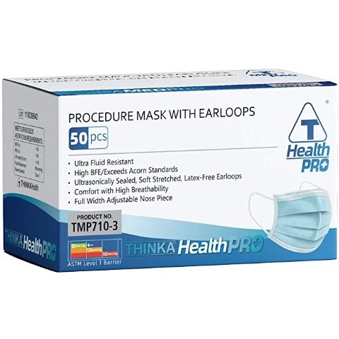史低价！THINKA 医用级别口罩 50个
