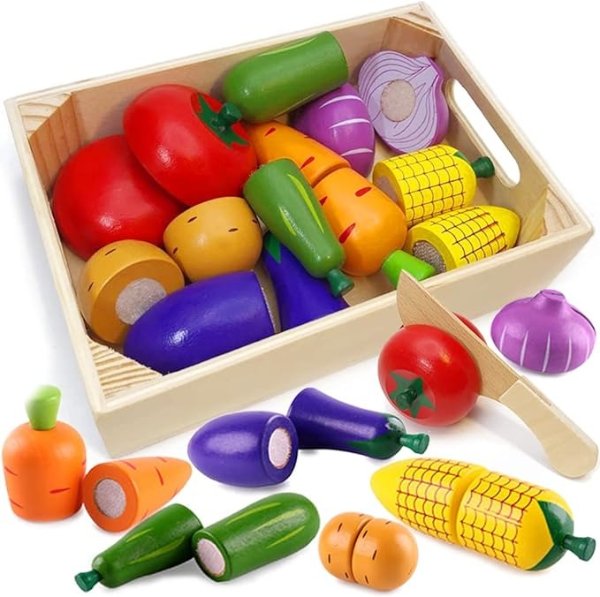 Airlab 儿童木制蒙特梭利 切蔬菜玩具