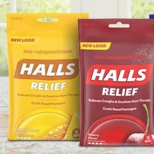 HALLS 三重舒缓止咳 润喉糖  抵抗感冒含一颗 80颗粒