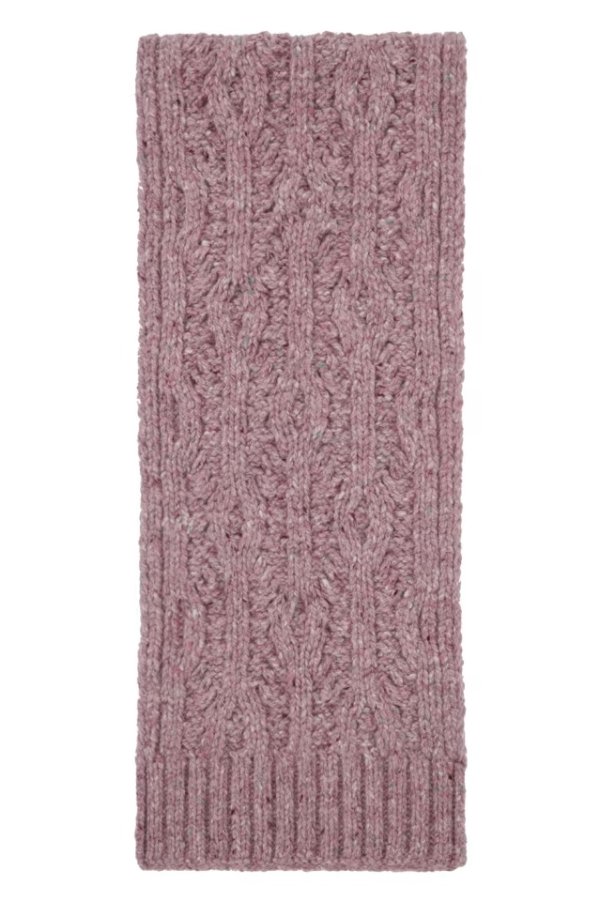 紫色编织围巾