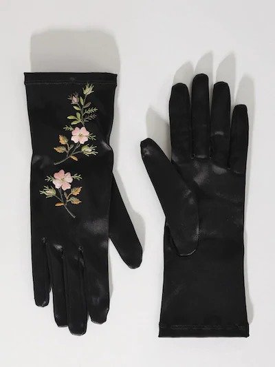 刺绣花朵手套