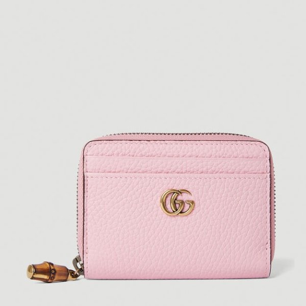 粉色双 G 卡夹