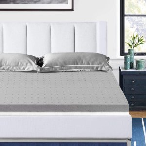 史低价：BedStory 7.6cm竹炭凝胶记忆海绵床垫Topper 透气防螨