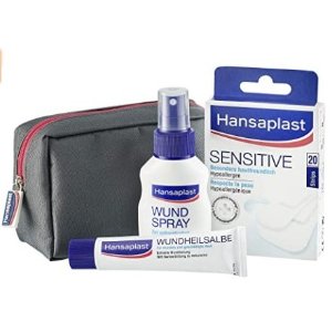 Hansaplast 伤口应急处理包热促 收伤口喷雾+创可贴+愈合软膏