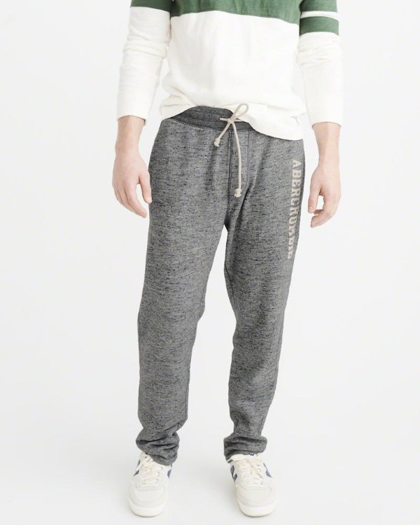 Mens Classic Logo Sweatpants | Mens Summer Sale | Abercrombie.ca