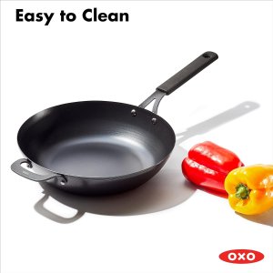 OXO 10"  碳钢预处理健康油膜中式炒锅 5.5折好价！