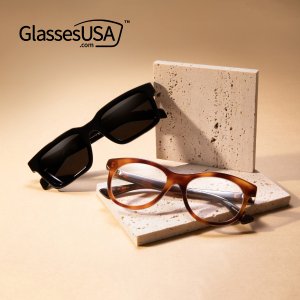 镜框3折起+包邮！黑五捡漏：GlassesUSA 时尚眼镜镜框大促 收抗UV防蓝光镜片