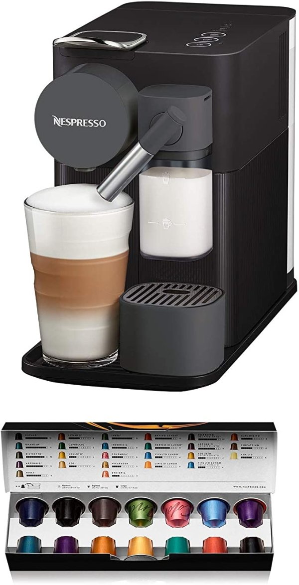 Lattissima One，胶囊咖啡机，EN500B，黑色
