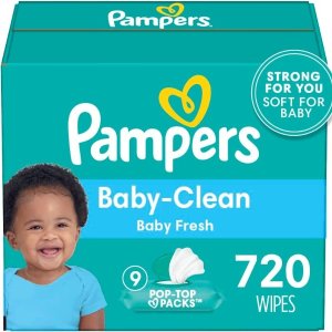 史低价：Pampers 婴儿湿巾720抽 敏感肌宝宝可用