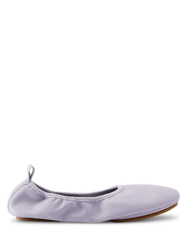紫色真皮芭蕾舞鞋