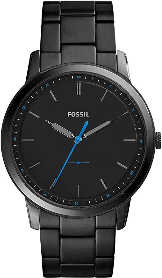 极简黑色不锈钢手表