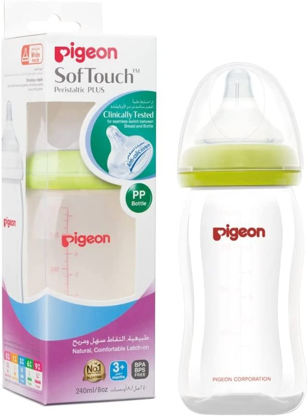 婴儿奶瓶 for 3+ Months Babies, BPA & BPS-Free, 240ml, PP, 1-Pack