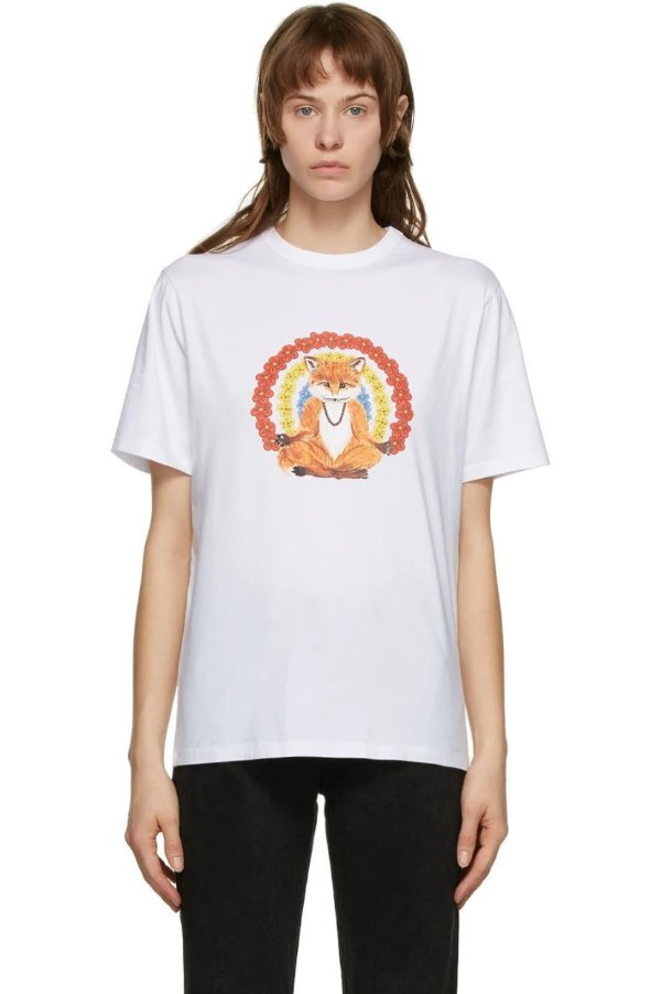 瑜伽小狐狸T恤