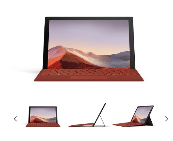  Surface Pro 7 12.3" Intel Core i5 8 Go RAM 256 Go 