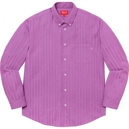 玫紫色竖纹衬衫
