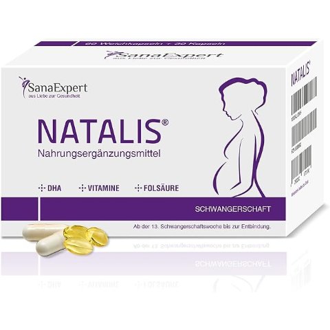 Natalis | PREGNANCY SUPPLEMENT | with folic acid, iron, DHA, vitamins and essential nutrients (90 capsules). 100% natural ingredients.