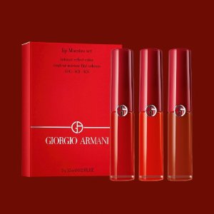 Armani 烟管唇釉套装买2送1 内含400、405等爆款色号