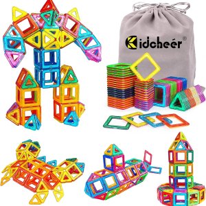 KIDCHEER 益智磁力积木64件套 提高儿童创造力