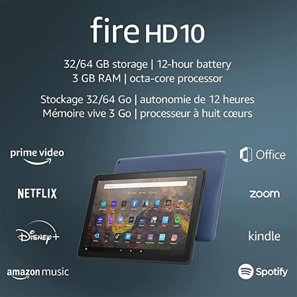 全新 Fire HD 10平板电脑, 64 GB