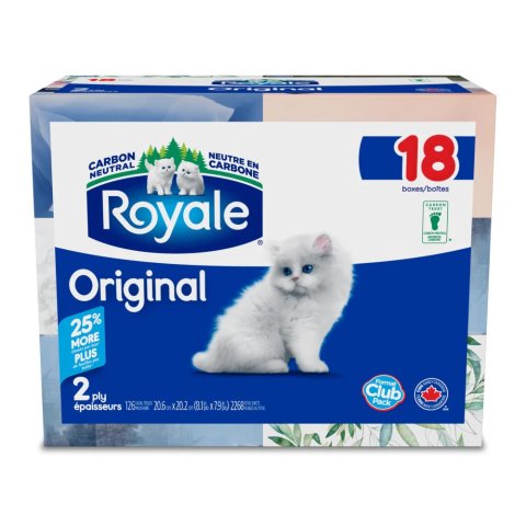 Royale Original 2双层面巾抽纸 - 18盒
