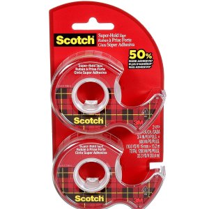Scotch 透明胶带2卷 带胶带盒